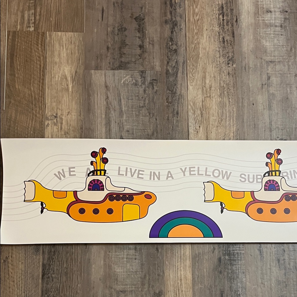 Decal Yellow Submarine Beatles 47 1/2 X 9